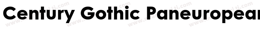 Century Gothic Paneuropean ExtraBol字体转换